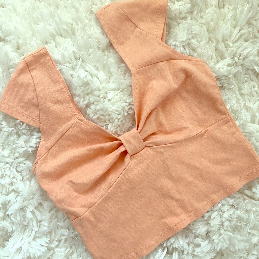 Peach crop top